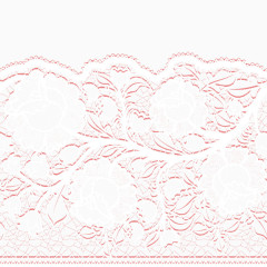 白色蕾丝花卉矢量素材