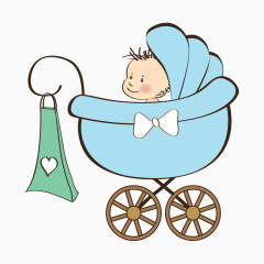 婴儿车上的宝宝