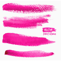 玫红色墨迹笔刷