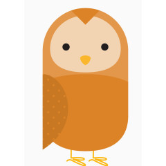 深黄可爱猫头鹰