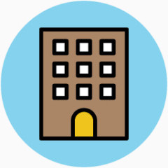 手绘施工建筑剪影