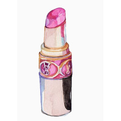 彩绘粉红色口红