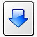 KGET列表箭头蓝色下载文件降秋天减少下来下降纸文件上市Nuvola