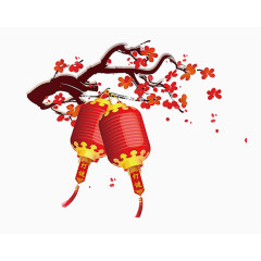 春节红色灯笼灯谜