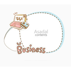 卡通手绘笔记本边框 