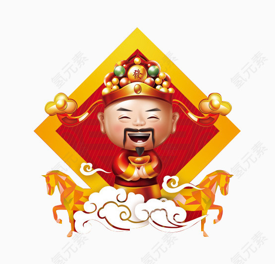 卡通手绘财神