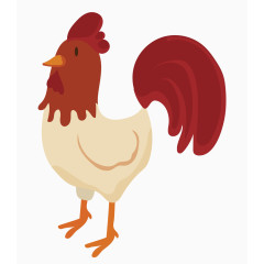 手绘公鸡