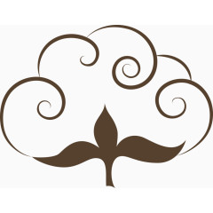 纯棉棉花图标标签png