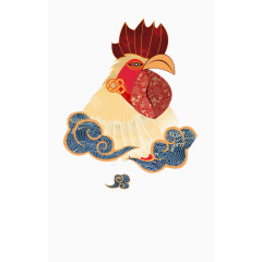 卡通动物公鸡头像