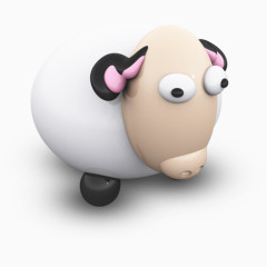 白色陶瓷小绵羊