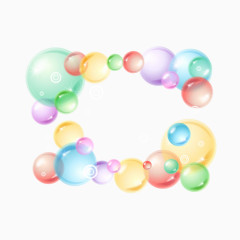 抽象炫彩透明泡泡
