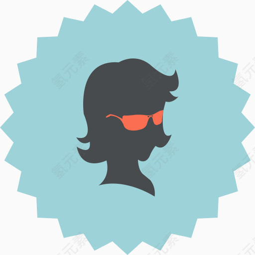 流行服饰女性女孩夫人剪影太阳镜女人电子商务与购物