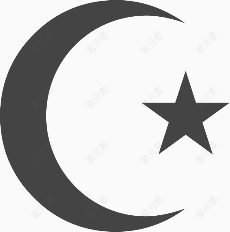 月亮明星350像素-完美的符号图标
