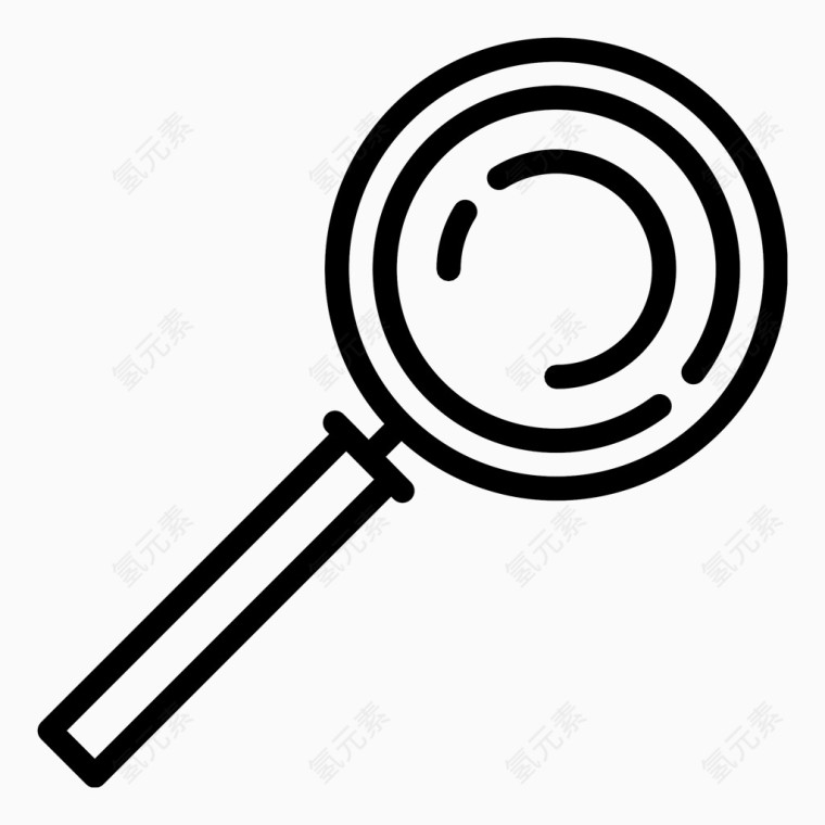 卡通线性放大镜素材