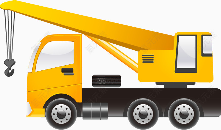工程车矢量免抠素材