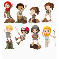 卡通儿童插画矢量素材