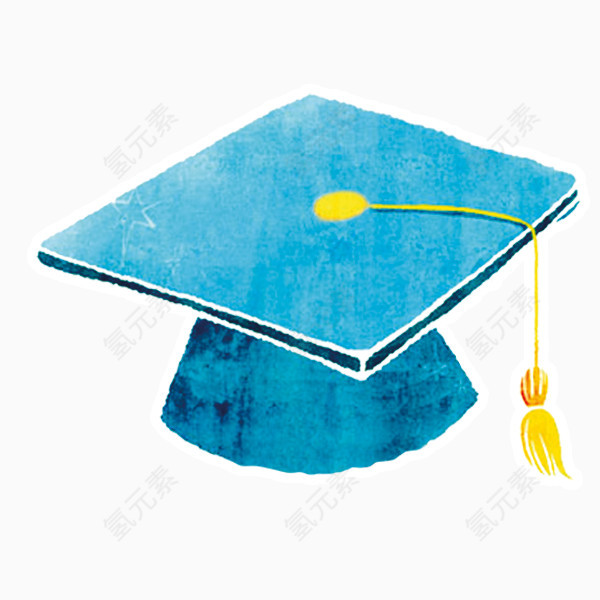 手绘毕业帽元素