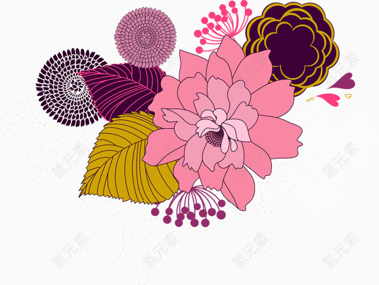 手绘花朵