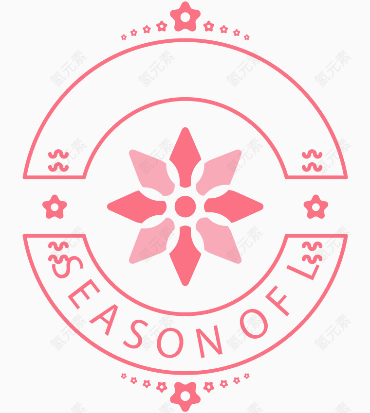 甜美粉色标题框