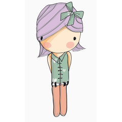 卡通小女孩