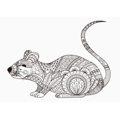 精美动物线性绘画矢量素材