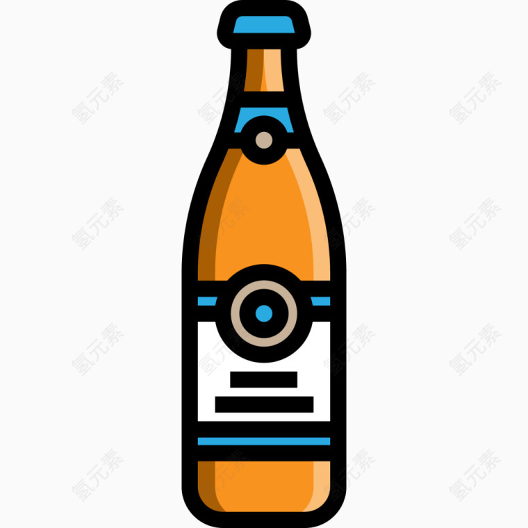 卡通手绘啤酒