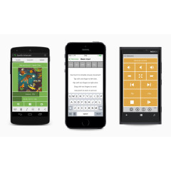 三个手机音乐播放界面