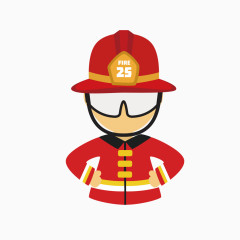 卡通消防员