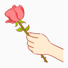 玫瑰花送花手势