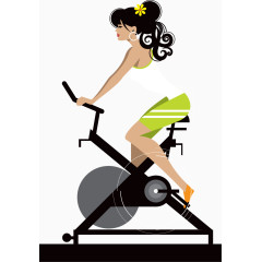 矢量美女健身运动