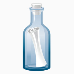 夏日元素卡通漂流瓶