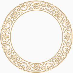 中国风圆形边框纹理