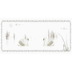 一幅白天鹅情侣图