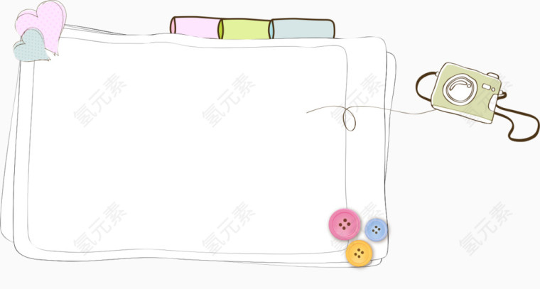 手绘相机边框