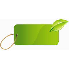 春季绿叶吊牌