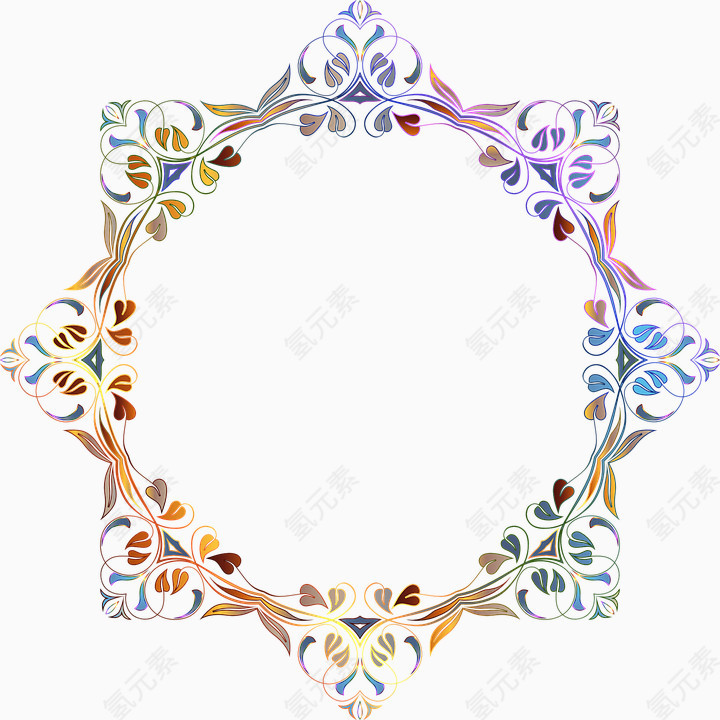 简约 彩色 边框