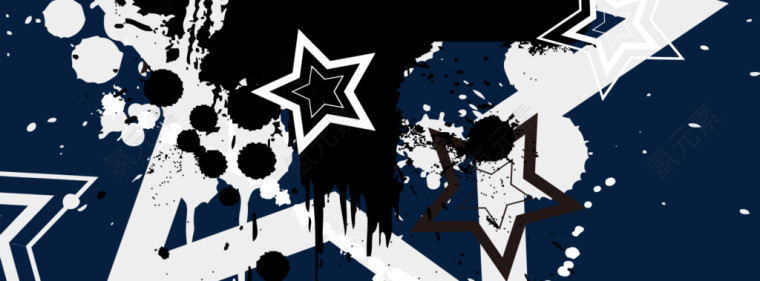 非主流涂鸦星星名片底纹