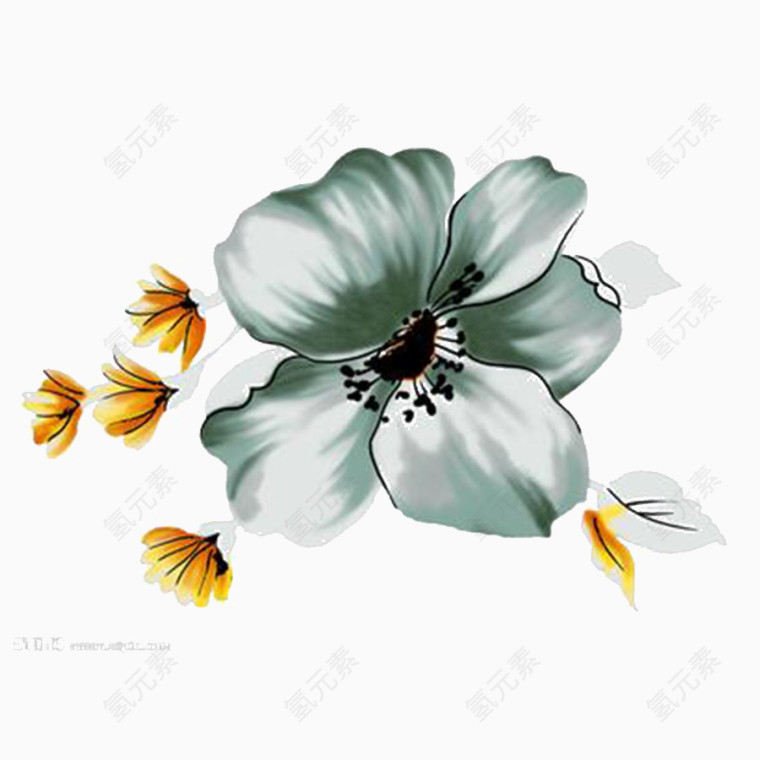 写意牡丹花