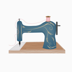 手绘缝纫机
