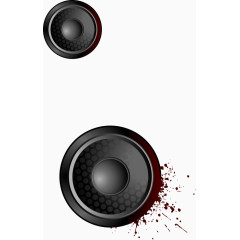 黑色耳机装饰品