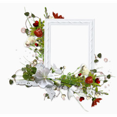 长方形边框纹理花卉