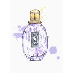 插画水彩香水