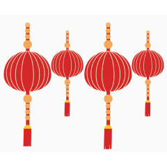 红色手绘灯笼