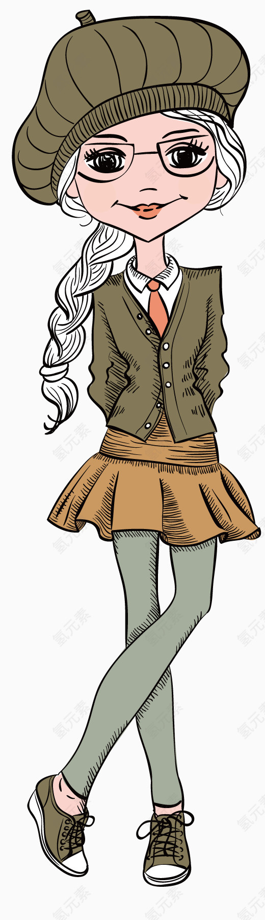 可爱时尚女孩