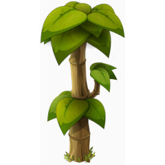 手绘树木素材卡通树木 卡通清新树