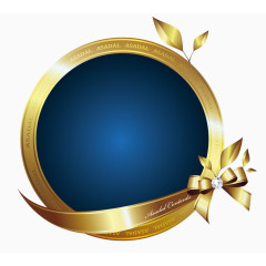 蓝色金边装饰图案