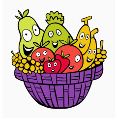 水果篮子蔬菜篮子免抠水果盘