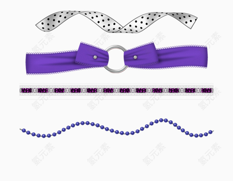 卡通元素好看的线条带子