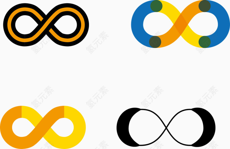 彩色装饰矢量数字