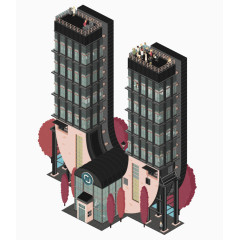 创意建筑字母U